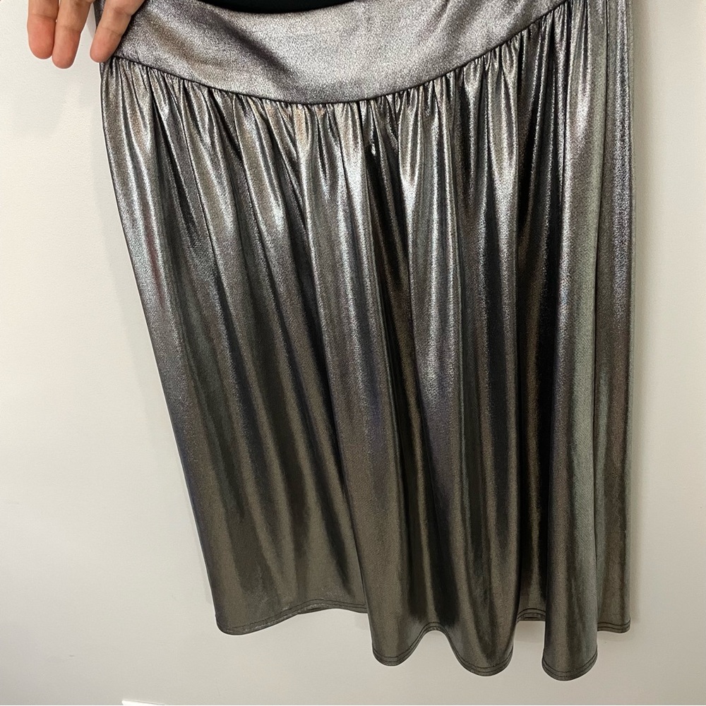 Joseph Ribkoff Metallic Silver Dress - Picture 8 of 11